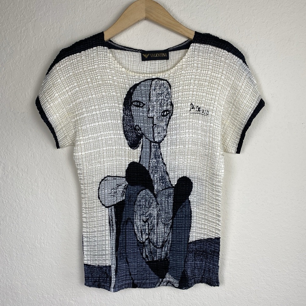 Valentina Black and White Artistic Blouse